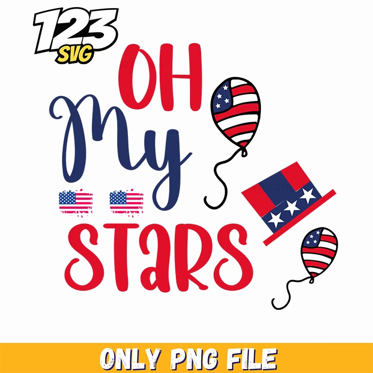 oh my stars balloons uncle sam hats us maps png, uncle sam hat png, us map hat design - 123SVG Store
