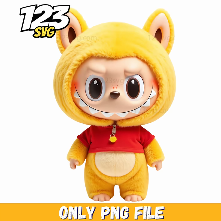orange hoodie labubu png, labubu hoodie png, labubu png hoodie - 123SVG Store