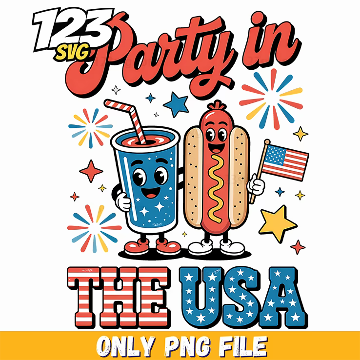 party in the usa retro drinks png, mardi gras day png, mickey mouse retro png - 123SVG Store
