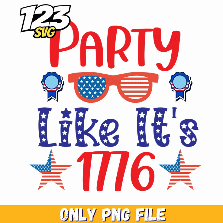 party like its 1776 sunglasses ribbons stars png, independence day sunglasses, 1776 patriotic sunglasses - 123SVG Store