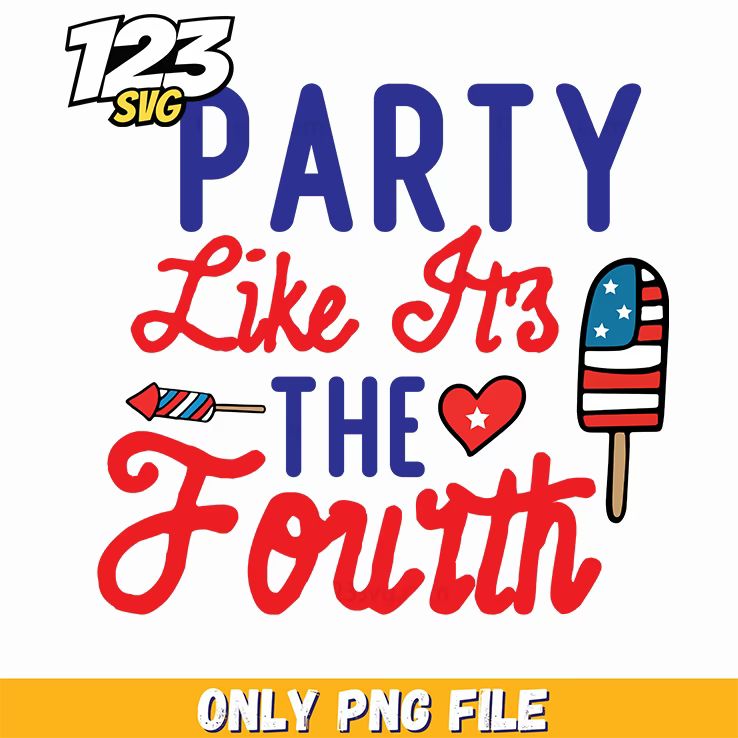 party like its the fourth rockets heart popsicle png, heart popsicle rockets, rockets popsicle heart - 123SVG Store
