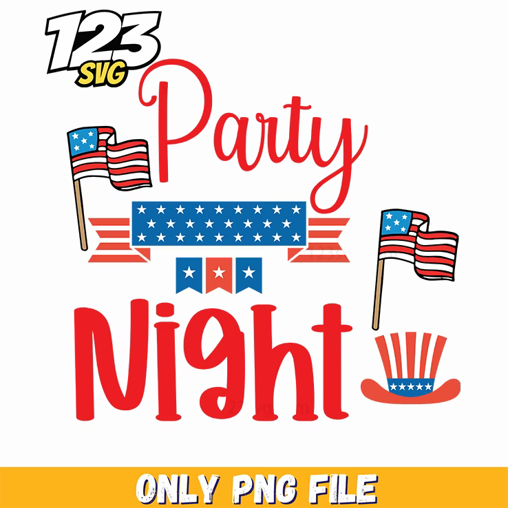 party night flags ribbon uncle sam hat png, american flags party decorations, patriotic party decorations ideas - 123SVG Store