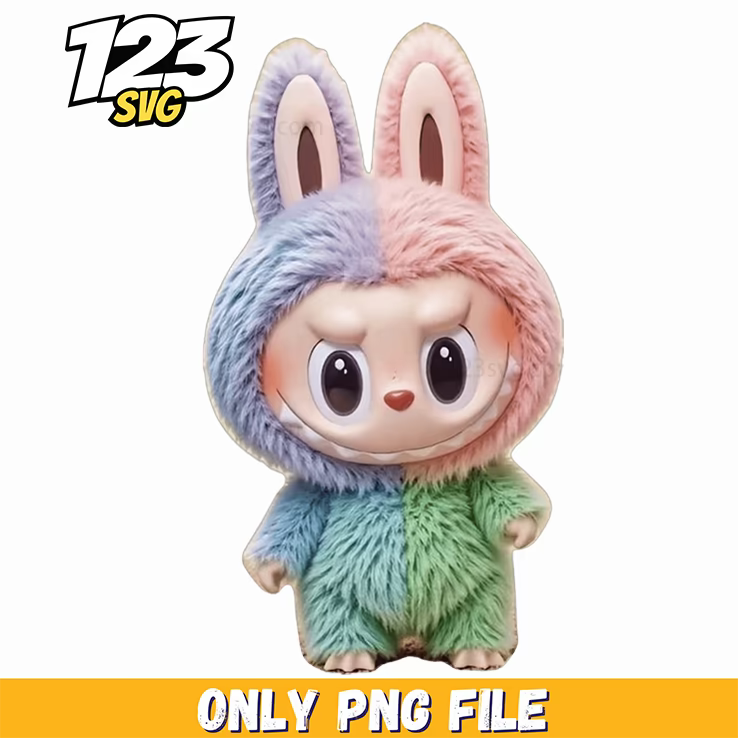 pastel furry labubu png, labubu pastel, furry labubu png - 123SVG Store