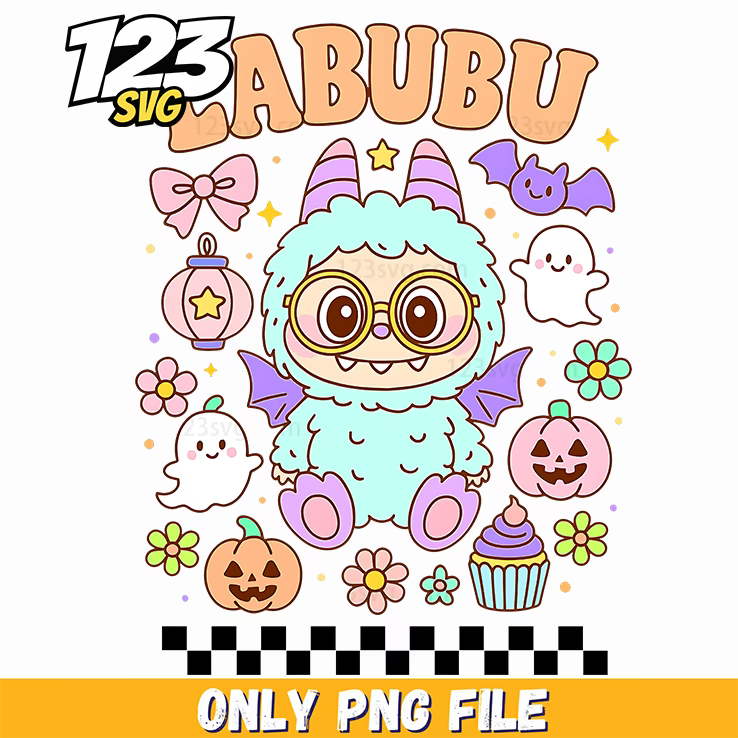 pastel halloween labubu png, pastel halloween png, halloween labubu design - 123SVG Store
