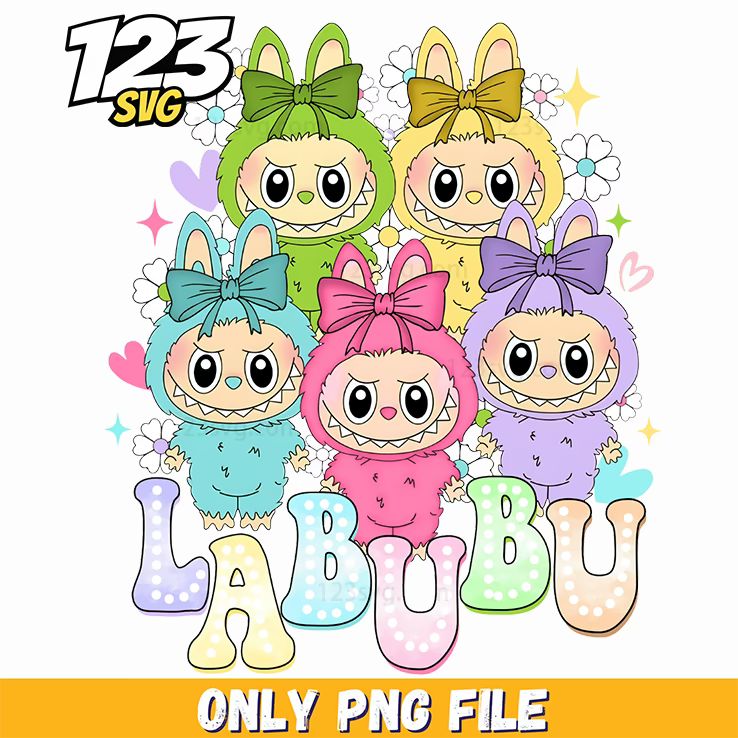 pastel labubu family png, labubu family pastel, labubu family pastel art - 123SVG Store