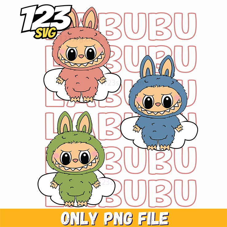 pastel labubu trio png, labubu trio pastel, labubu pastel trio - 123SVG Store
