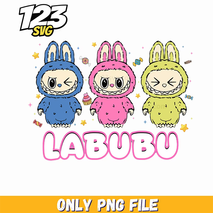 pastel labubu trio, labubu trio pastel, labubu pastel trio - 123SVG Store