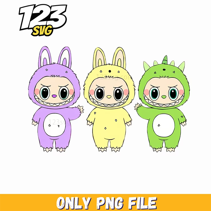 pastel labubu triplets png, labubu blind box png, labubu price png - 123SVG Store