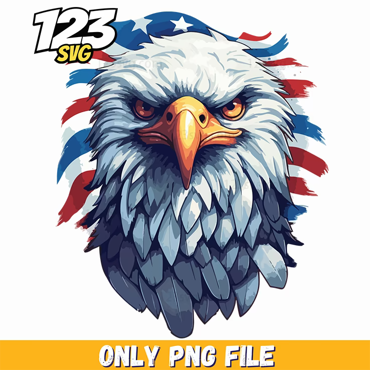 patriotic bald eagle flag splatter png, charlie kirk book png, ameirca flag png - 123SVG Store