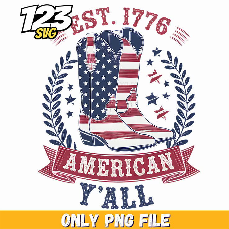patriotic cowboy boots png, red white blue cowboy boots png, cowboy boots american flag png - 123SVG Store