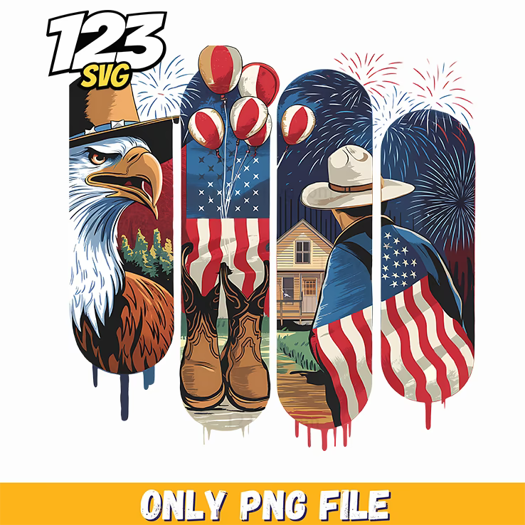 patriotic cowboy png, american cowboy again png, usa western png - 123SVG Store