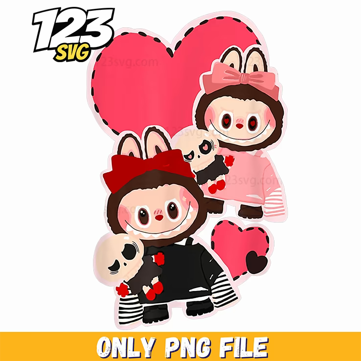 pink bow labubu png funny, labubu png funny, labubu funny png - 123SVG Store