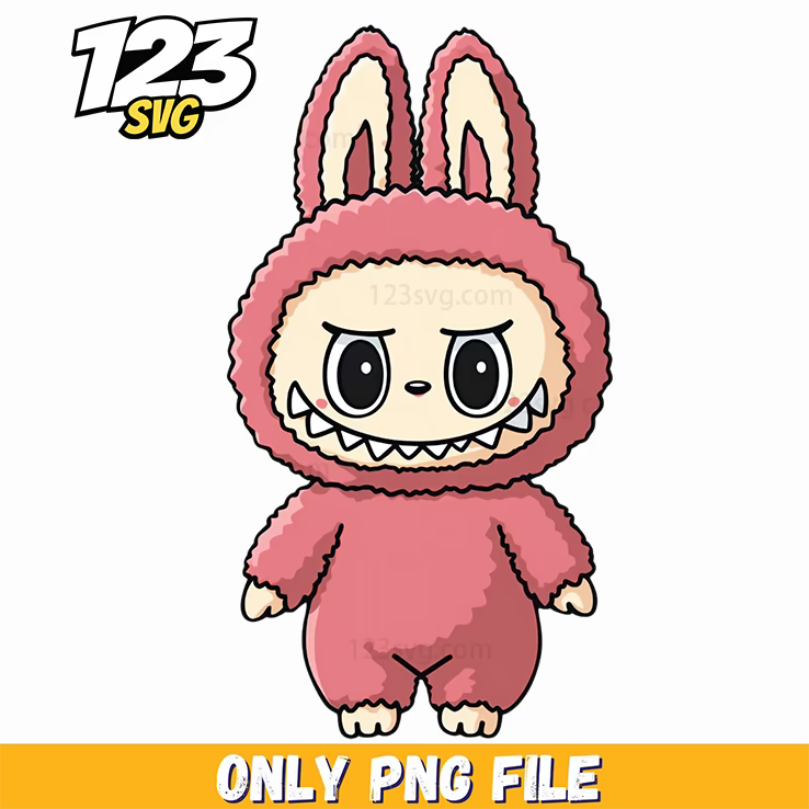pink bunny character png, cute bunny character png, cartoon bunny character png - 123SVG Store