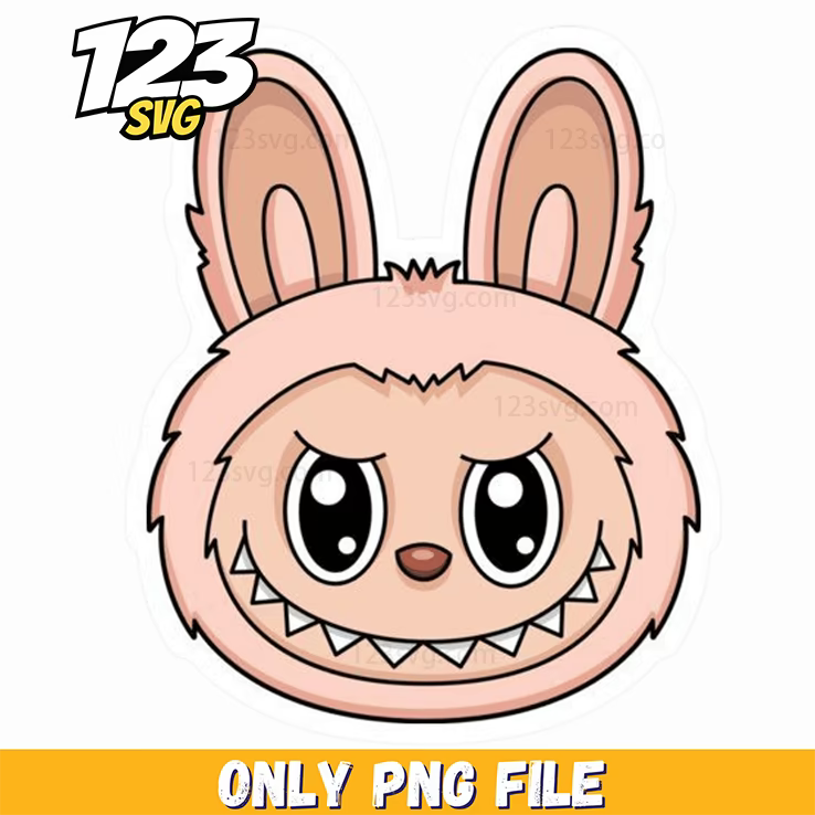 pink bunny face png, cute pink bunny face, pink bunny face clipart - 123SVG Store