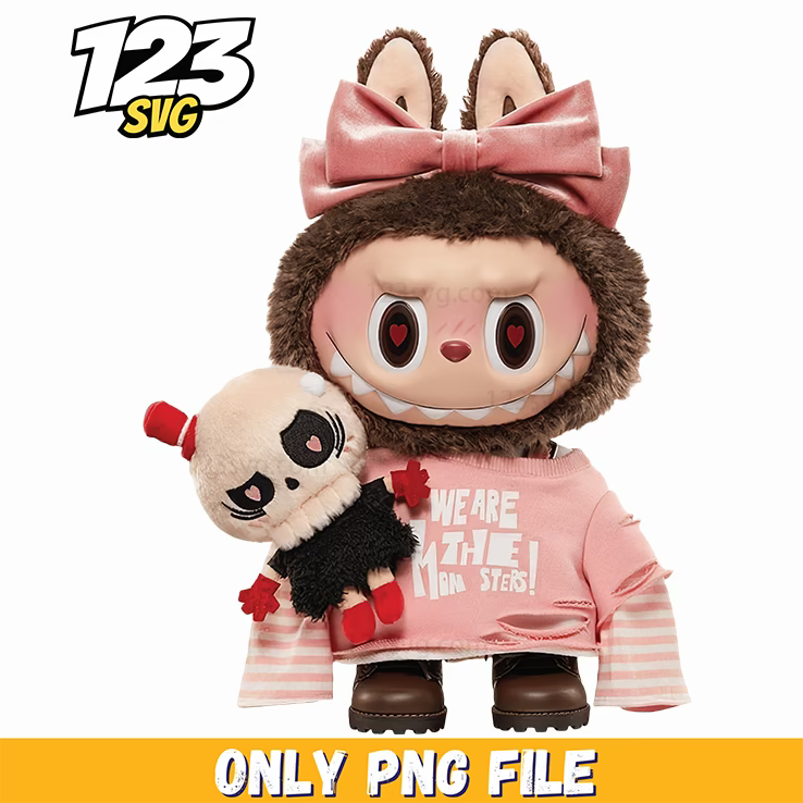 pink doll labubu png, labubu png, labubu png dress - 123SVG Store
