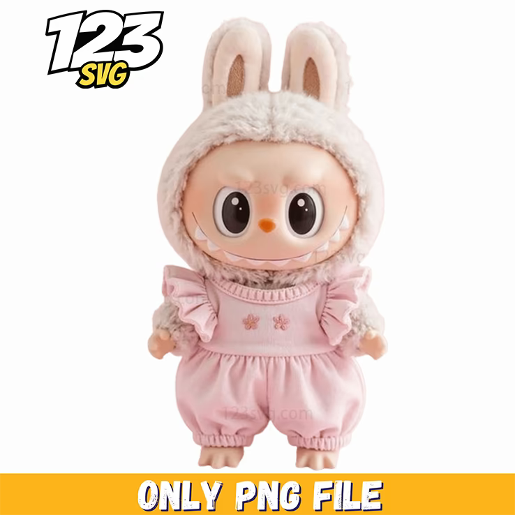 pink fluffy bunny pajama png, cute cartoon bunny pajamas, cartoon bunny sleepwear designs - 123SVG Store