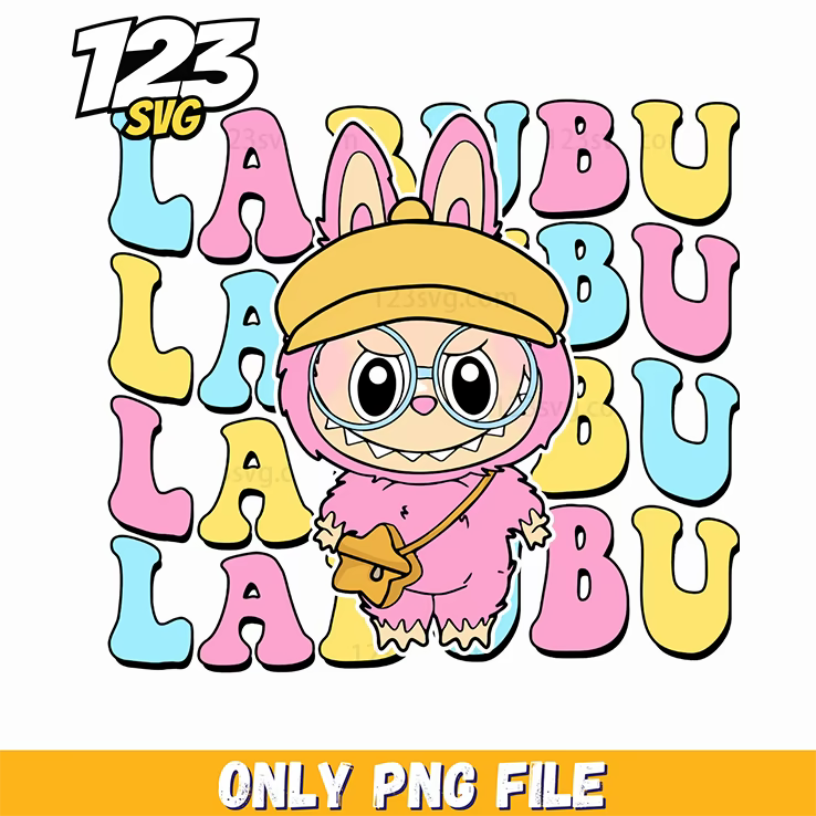 pink glasses labubu png, labubu glasses png, labubu png glasses free - 123SVG Store