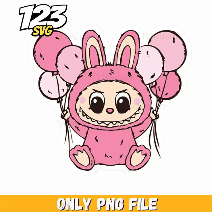 pink koala labubu png, labubu png, labubu koala - 123SVG Store