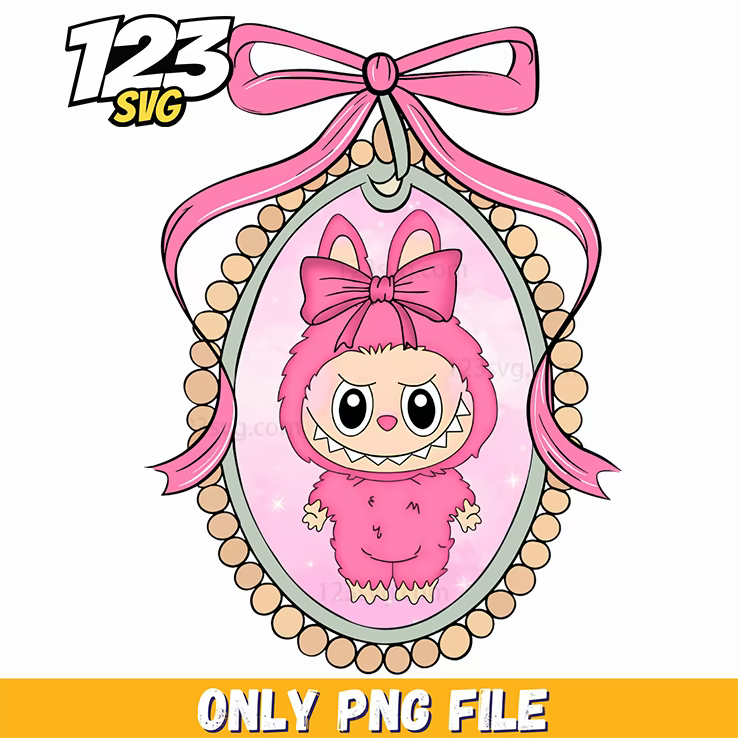 pink ornament labubu png, labubu ornament, labubu png ornament - 123SVG Store