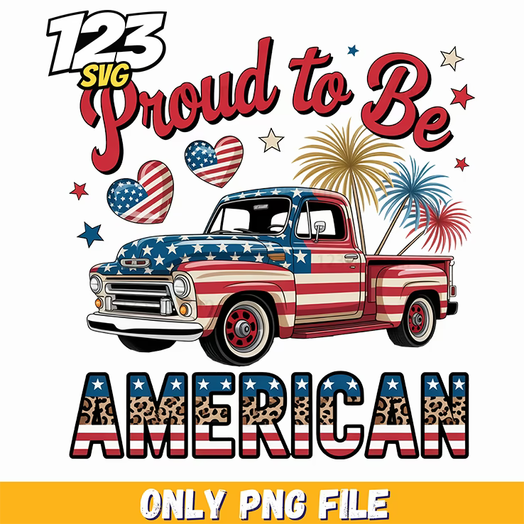 proud to be american vintage truck png, vintage american truck png, vintage american truck lover png - 123SVG Store