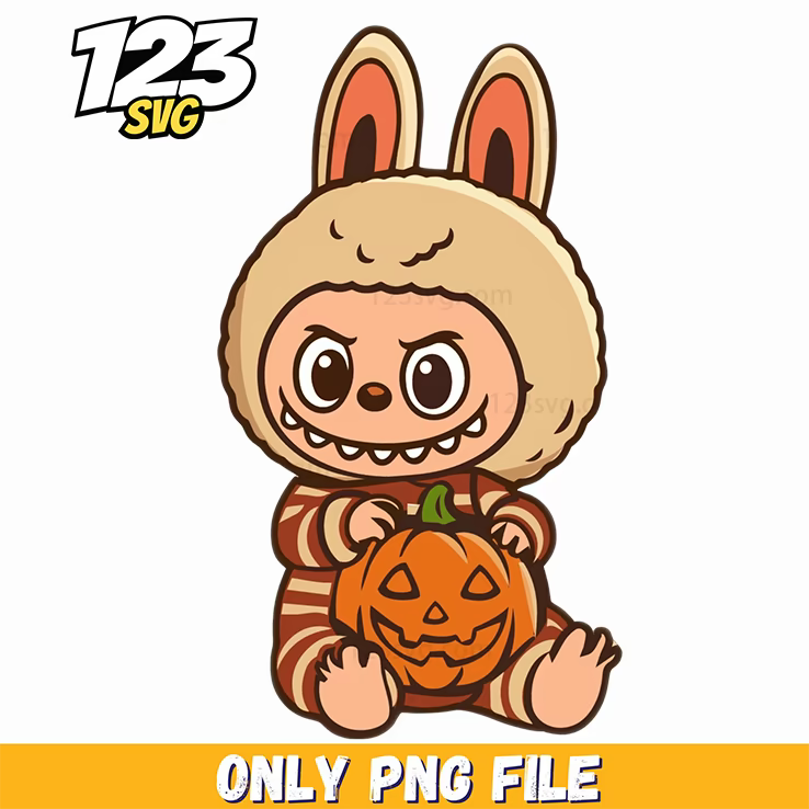 pumpkin bunny halloween png, halloween png images, halloween bunny png - 123SVG Store