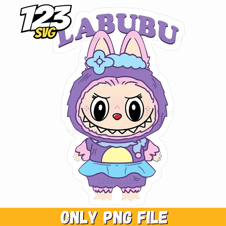 purple bear labubu png 2, labubu bear png, labubu bear png download - 123SVG Store