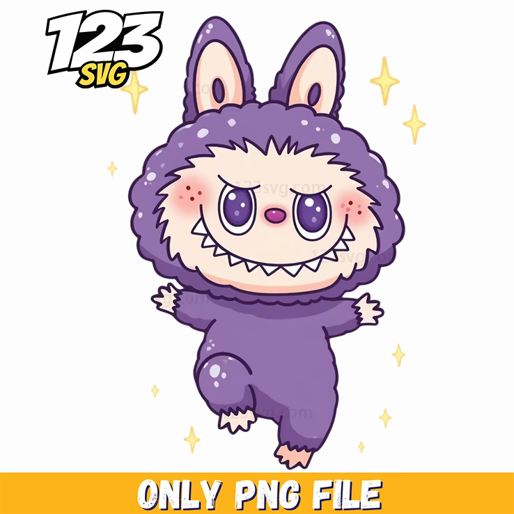 purple monster labubu png, labubu monster png, labubu monster clipart - 123SVG Store