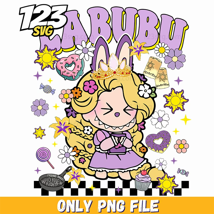 rapunzel princess labubu png, labubu fairy tale princess, labubu princess fairy tale - 123SVG Store