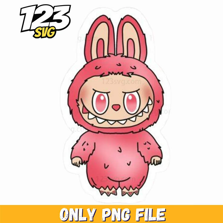 red bunny sticker png, bunny sticker png, cute bunny sticker png - 123SVG Store