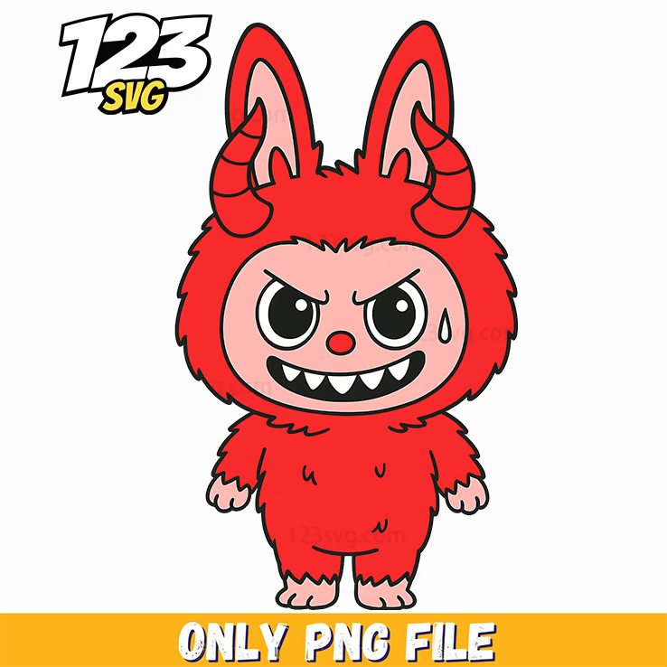 red devil bunny png, cute devil bunny png, cartoon devil bunny png - 123SVG Store