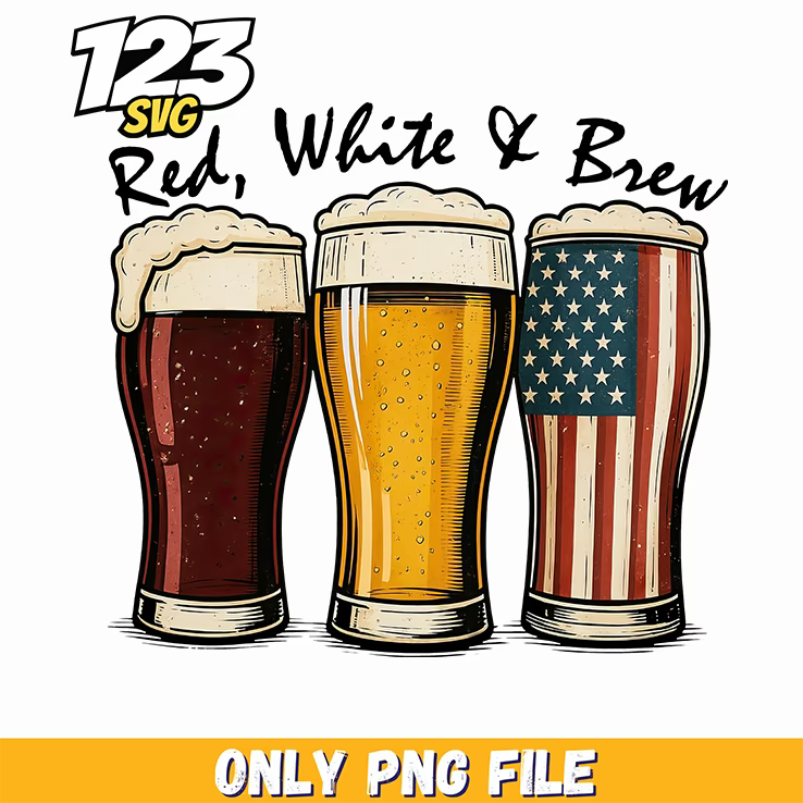 red white and brew usa png, red white and brew, usa red white and brew - 123SVG Store