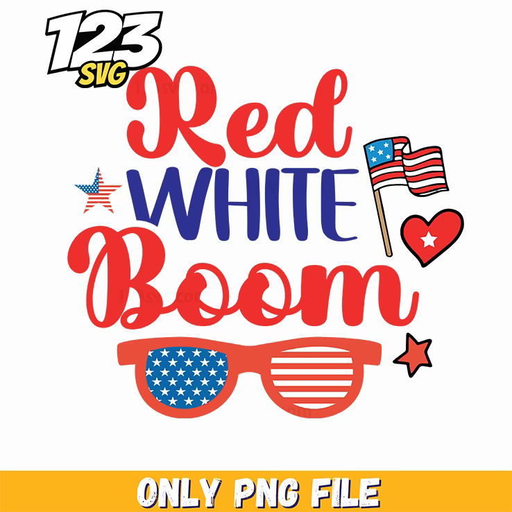 red white boom flags sunglasses hearts png, white and red flags, red and white boom flags - 123SVG Store