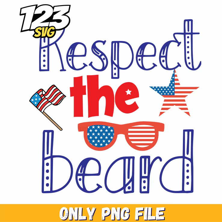 respect the beard flag stars sunglasses png, flag stars sunglasses, stars and flag sunglasses - 123SVG Store