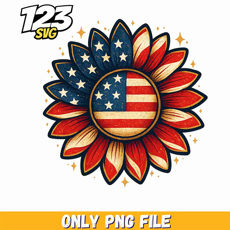 retro america sunflower png, girls trip png, florida girls trip 2025 png - 123SVG Store
