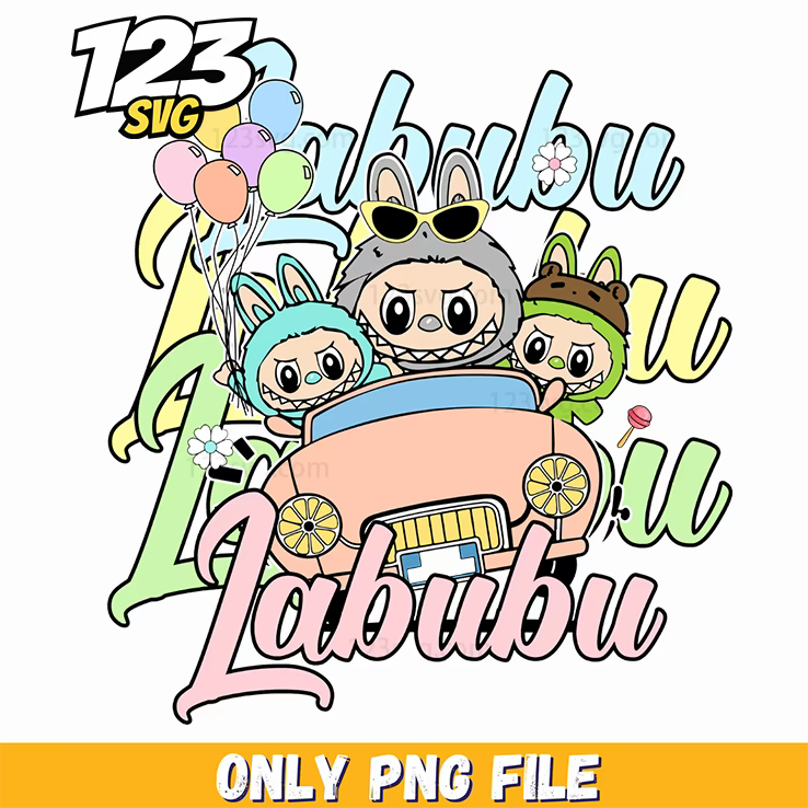 retro labubu typography png, labubu typography, typography labubu png - 123SVG Store