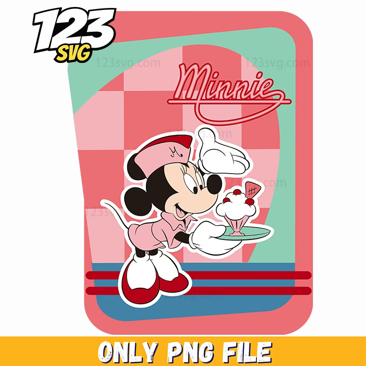 retro minnie mouse png, minnie mouse retro, minnie mouse retro christmas - 123SVG Store