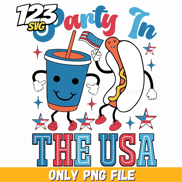 retro patriotic food png, patriotic food png, retro patriotic png - 123SVG Store