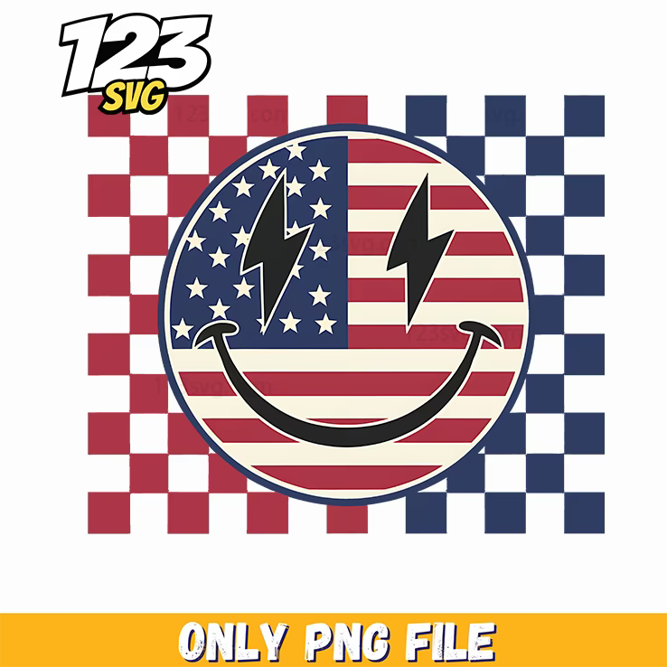 retro smiley usa style png, american football png, nfl games png - 123SVG Store
