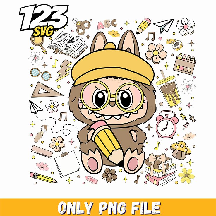 school labubu png, labubu anime, labubu character - 123SVG Store