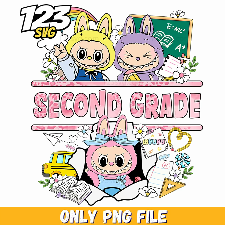 second grade labubu png, labubu characters png, labubu png hd - 123SVG Store