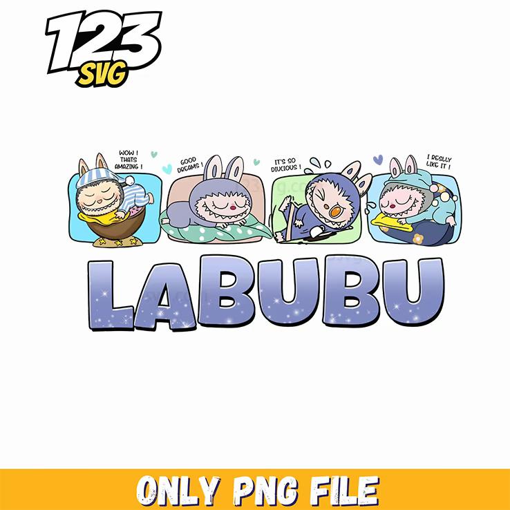 sleeping labubu, labubu korean drama, labubu anime characters - 123SVG Store