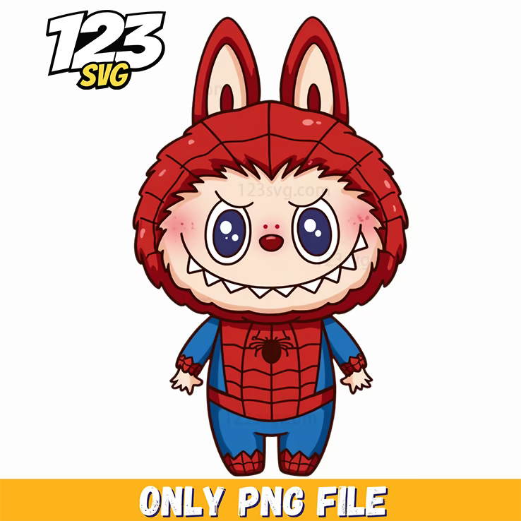 spiderman labubu png, labubu spiderman png, labubu spiderman - 123SVG Store