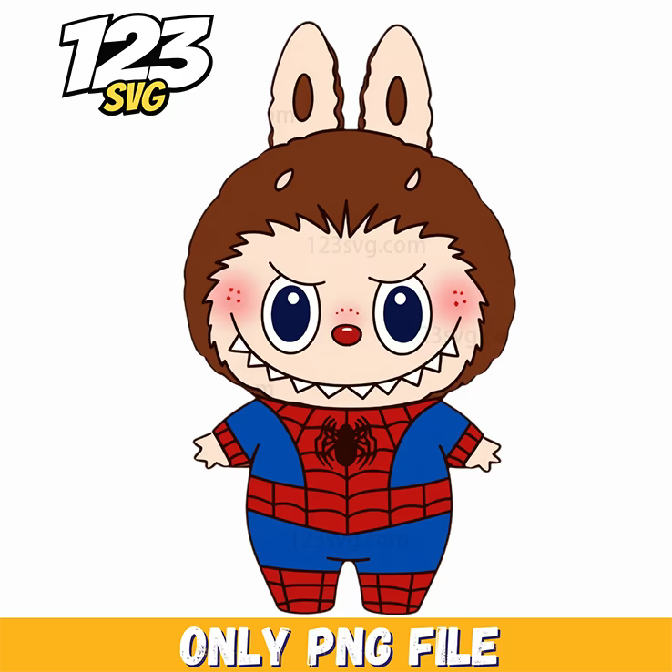 spiderman labubu png, labubu spiderman, spiderman labubu images - 123SVG Store