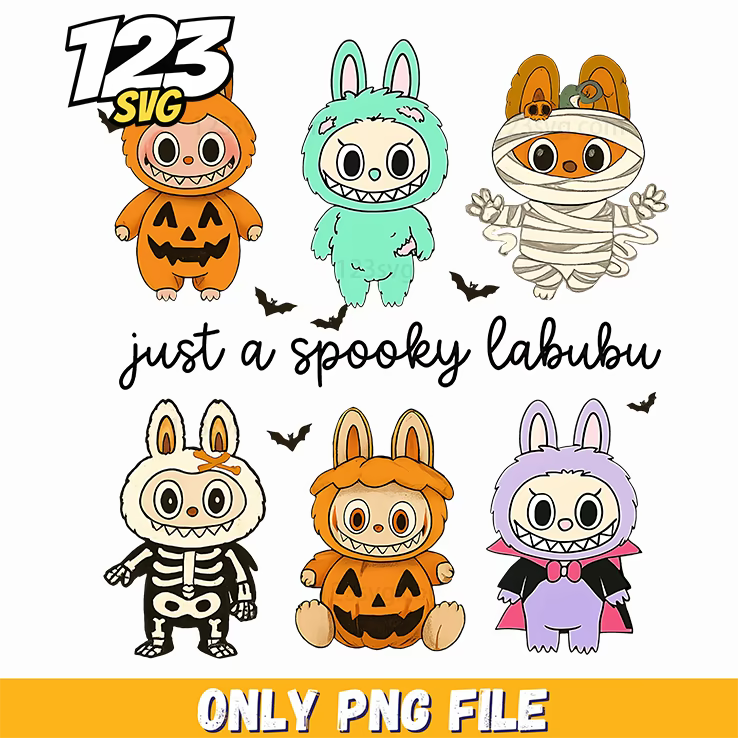 spooky halloween labubu png funny, labubu png funny halloween images, funny halloween labubu images free download - 123SVG Store