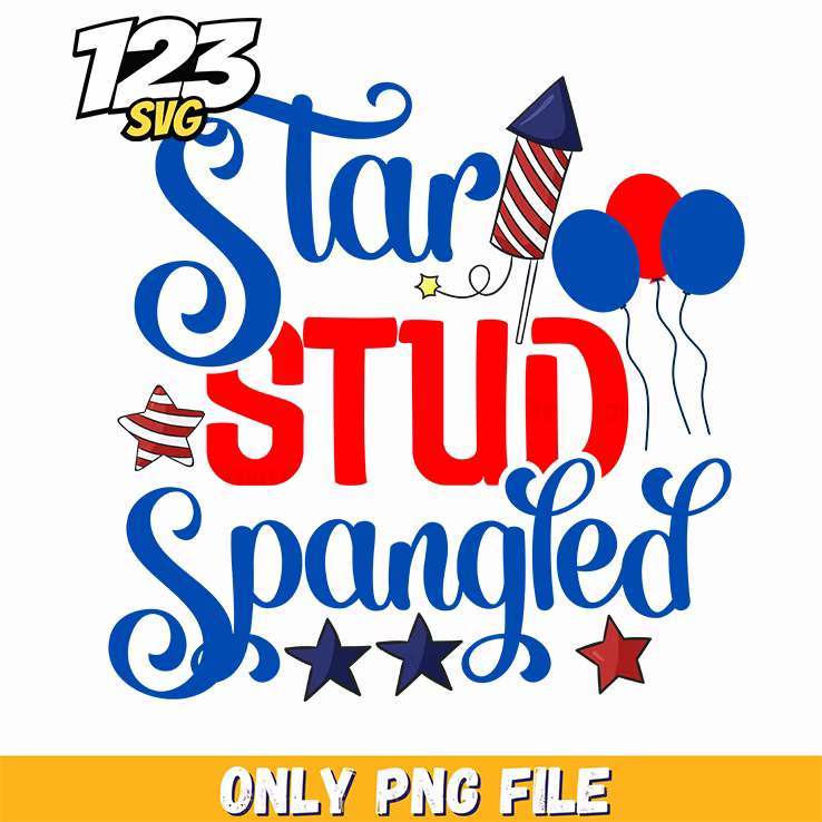 star stud spangled rocket balloons stars png, star spangled rocket balloons, spangled rocket balloons - 123SVG Store