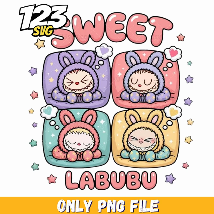 sweet pastel labubu bundle png, pastel labubu png, pastel labubu designs - 123SVG Store