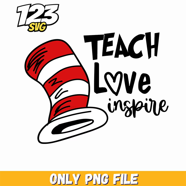teach love inspire hat dr seuss png, kpop demon hunter png, korean anime png - 123SVG Store