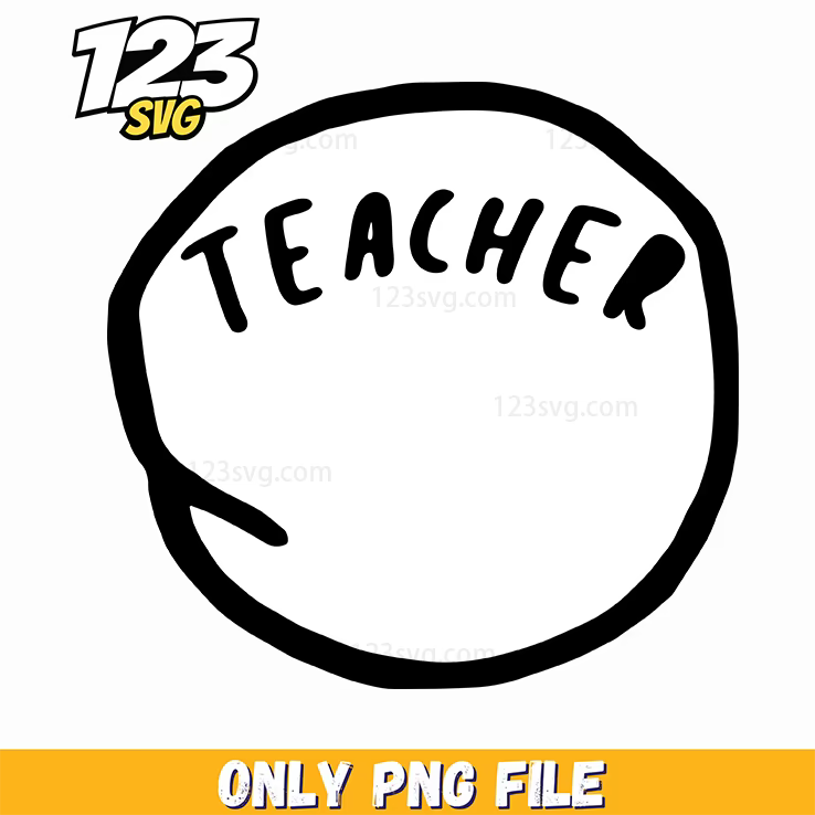 teacher circle design dr seuss png, teacher magic design, teacher design png - 123SVG Store
