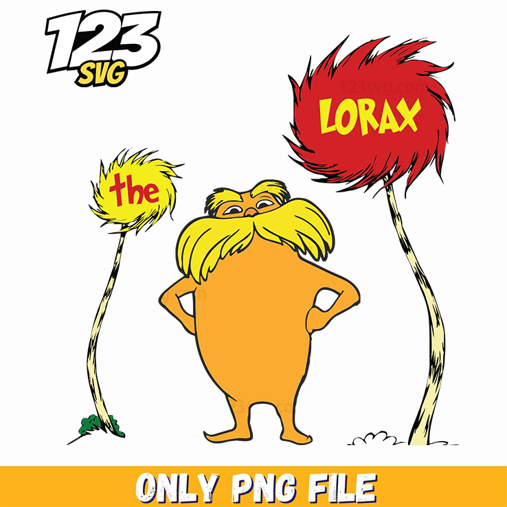 the lorax character dr seuss png, cartoon characters png, dr seuss character - 123SVG Store