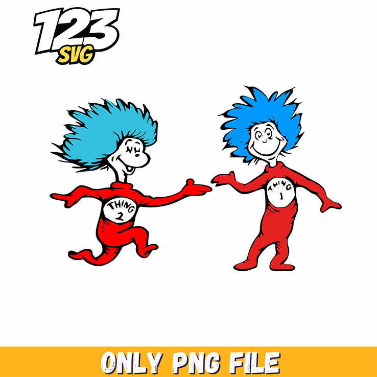 thing 1 and 2 flying characters dr seuss png, disney castle design png, girly disney castle design png - 123SVG Store